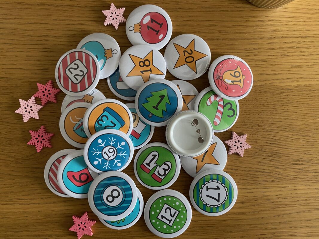 Vánoční čísla na adventní kalendář